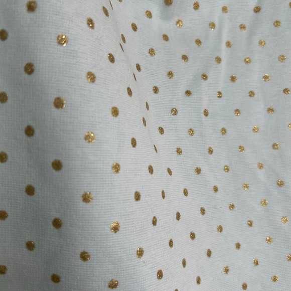 Tahari 3T Dress- mint green gold polka dot, scallop edges, white bow UK 2/3 AU3 - Picture 5 of 7